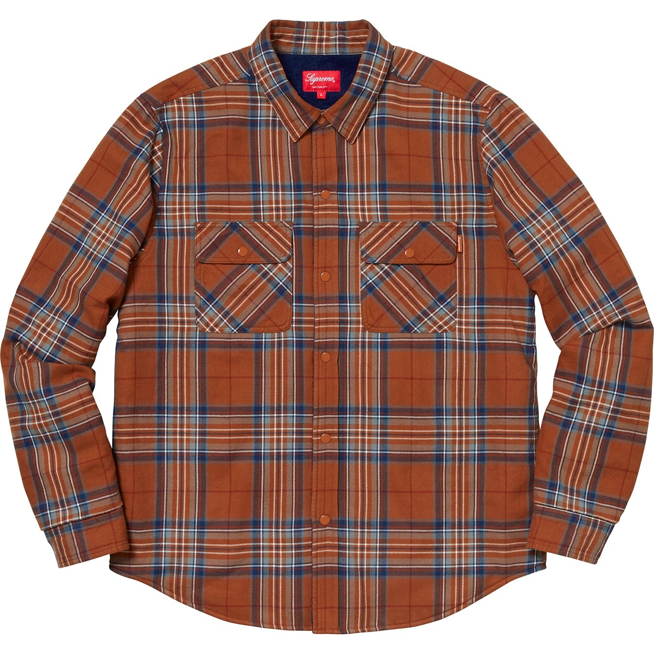 Pile Lined Plaid Flannel Shirt view 6